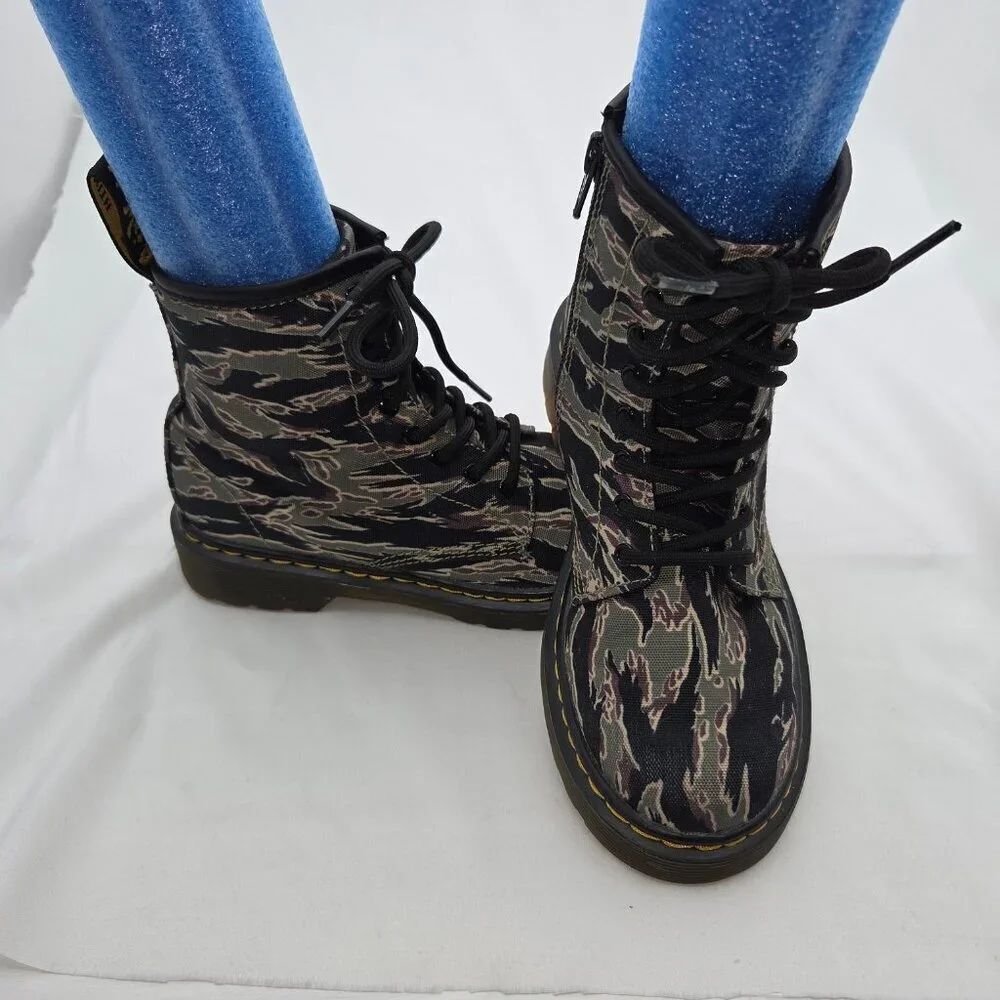 Dr. Martens 1460 Tiger-stripe camouflage canvas Youth 3